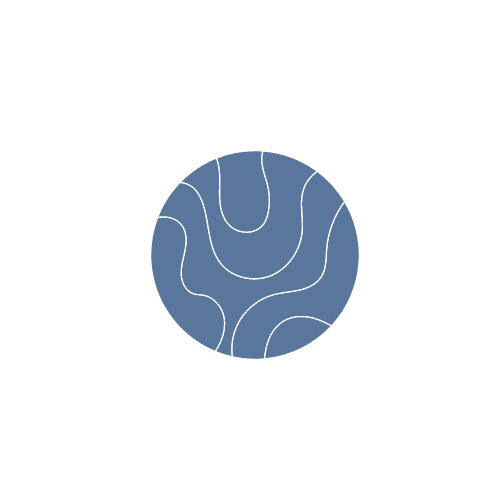 Blå logo m. hvid streg